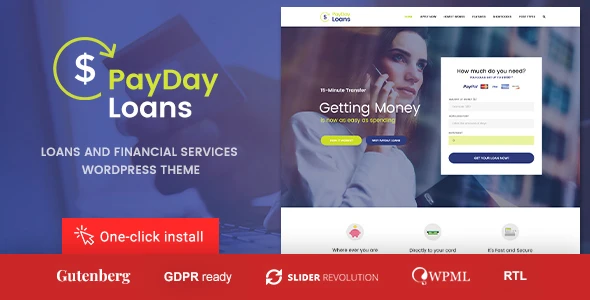 Payday Loans – Banking, Loan Business and Finance WordPress Theme